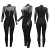 2024 projektant rhinestone Diamonds Jumpsuits Kobiety Bodycon Bodycon Bodycon Rompers Sexy See Through Sumpsuits Nocne klub noszenia hurtowe ubrania