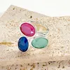 Spanisch Hohe Qualität UNO DE 50 Exquisite 2023 Heißer Verkauf Ellipse Runde Kristall Mädchen Finger Ring Schmuck Geschenk Kostenlose Lieferung