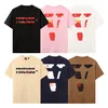 Mens Women Designers T-shirts Loose Tees Brands Fashion Tops Homme's Casual Shirt Luxurys Clothing Street Polos Shorts Corches à manches Summer V-6 XS-XL