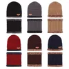 Berets Winter Men's Beanie Hat Scarf Set Warm Plush Neck Cover Cap Men Women Fleece Knitted Thick Ski Windproof Riding Balaclava