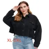 Ropa exterior talla grande 4xl 5xl 6xl 7xl 8xl 2024 feliz año impreso kurtki zimowe damskie abrigos dama jeans