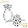 Cluster Anéis JoyceJelly Trendy 925 Sterling Silver Mulheres Casamento Fine Jewelry Retângulo Criado Mossanites Presentes Inteiros 20216988698