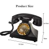 Vintage and Retro Style Audio Guestbook Phone ,Black Rotary Phone for Wedding Party Gathering