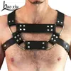 Cintos homens vintage bondage couro gótico cowboy peito top sutiês tiras de fetiche tira as mulheres harajuku corporais suspensórios acessórios270s