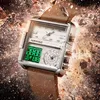 Luxus Männer Watch LED Quarz kreative Sport Uhren männliche multifunktionale wasserdichte leuchtende Armbanduhr -Uhr Relogio Maskulino CX2218C
