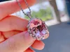 Küme halkaları hjy ince mücevher 18k altın doğal pembe beril heliodor morganite 13.6ct taşlar için mücevherler kadınlar