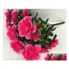 Ghirlande di fiori decorativi Fiore di azalea 40 cm di lunghezza Azalee artificiali 6 steli per mazzo per centrotavola di nozze8425518 Drop Deliv Dhb9Q