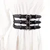 Ceintures de la taille rétro de ceinture de mode Black Goth Black Goth Bijoux ajusté pour les femmes et les filles335T