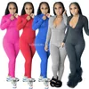 2024 Designer Jumpsuits Dames Herfst Winter Bodycon Rompertjes Lange mouwen Effen Jumpsuits Eendelige outfits Skinny overalls leggings Casual streetwear kleding