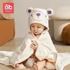 Aibedila Baby Bath Robe Kids Born Roundrobe Baby Faceel With Hood Bathrobes High Quality Dame Products Born Care AB6606 231225