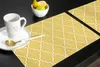 Gele Marokkaanse stijl geometrische placemat Bruiloft vakantie feest dineren Placemat keukenaccessoires servet 231225