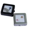 6Pcs Loose Diamond Jewelry Storage Box Metal Gemstone Display Organizer Pendant Stone Beads Gems Gift Packaging Silver Black 231225