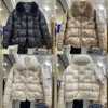 Automne d'hiver Fashion Femmes Duck Down Veste Labie Vintage Parka Outerwear Fox Collier de fourrure Fédies Puffer Budater Femme 231222