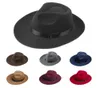 Vintage Men Women Hard Felt Hat Wide Brim Fedora Trilby Panama Hat Gangster Cap high quality 2020 new1054519