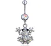 Navel Bell Button Rings D0727 Frog Clear Ab Color Belly Ring Drop Delivery Jewelry Body Dhgarden Dhjsf1552135