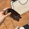 Dames Designer Woc Flap Bags Mini Metalen Tas Charme aan Ketting Gouden Hardware Kaviaarleer 19x12cm 4 Kleuren Gewatteerde Luxe Kaarthouder Portemonnee Cross Body Schouder Handtas