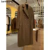 Top Luxury Coat Maxmaras 101801 Pure Wool Coat New MAX Home Cashmere Coat Camel Classic Double Breasted Lace up Long Coat Generation G ClassJYGB