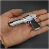 Novelty Items Desert Eagle Pistol Toy Gun Miniature Model Keychain Fl Shell Alloy Can Not Shoot Boy Birthday Gift Wholesale Drop Del Dh9S8