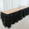 Solid Color Disposable Plastic Table Skirt Baby Shower Birthday Party Outdoor Wedding Decoration 231225