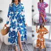 Ethnic Clothing African Dresses For Women Arrival Spring Autumn Elegant Printed Shirt Long Dress Robe Sleeve Single Breasted Cardigan