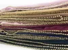 Scarves 10pcslot Luxury Crystal Chain Chiffon Hijab Scarf Fancy Style Fashion Plain Shawl Wraps Echarpe Muslim Foulard Headscarf6343566