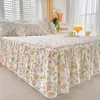 Gonna al letto di cotone 100% Colcha de Cama Queen Floral Style Ledspred Girls Room Mattress Cover 120x200Pillowcase Need Order 231222