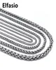 Aangepaste lengte 34568 mm breed heren ketting tarwe link zilverkleurige roestvrijstalen mode-sieraden 16quot36quot9519991