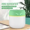 Luftfuktare Ny Mini Air AirfiFier USB Ultrasonic luftfuktare Atomizer Essential Oil Diffuser Car Purifier Färgglad nattljus för skrivbord