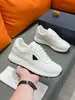 Elegancka marka Casual Prax 01 Man Sneakers Buty Białe czarne szczotki skórzane trenery Chunky gumowe podeszwy deskorolki Walking Men's Casual Runner Sports Oryginalne pudełko