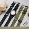 Sehen Sie sich Bands hochwertiger militärischer Nylonriemen für 3581 8821 8831 3051 Serie Bracelet Woven Canvas Sport Band 22mm 23mm