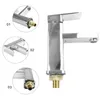 Bathroom Sink Faucets 304 Stainless Steel Silver Single Cold Faucet Counter Basin Deck Installation