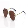 Klassische Herren-Sonnenbrille Markendesign UV400 Brillen Metall Goldrahmen Sonnenbrille Männer Frauen Winzige Drahtlegierung Brillenfassungen mit R241F