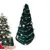 Noel Dekorasyonları Kadife Süsler Bez Ağacı Dekorasyonu Yumuşak ve Rahat Ağaçlar Boncuklar Parlak Renkler