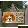 Dog Tag Id-kaart Tags Rechthoekig Houten Huisdier Accessoires Mooie Vriendschap Dierenbord Plaquettes Rustieke Muurdecoratie Woondecoratie Hhc214 Dhujq