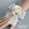 Decoratieve Bloemen Yan Draagbare Koraal Bruidsboeketten Voor Bruid Bruidsboeket Corsage En Boutonniere Kit Rustieke Decoratie