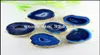 3pcs Gol Tone Blue Quartz Nature Druzy Geode Agate Slice Gem Stone Connector Drusy Connecteur Perles Perles pour le bracelet Bijoux Résultats4896881