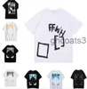 Classic Clothing Men's T-shirts White Irregular Arrow Summer Finger Loose Casual Short Sleeve T-shirt for Men and Women Printed Letter on the Back E69K