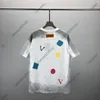 24SS Europe Hommes T-shirts Hommes Designer Tee Summer Couleur Lettre Graffiti Imprimer T-shirt à manches courtes Coton Femmes Noir Blanc T-shirts S-XL