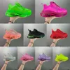 10a Triple S vieilles chaussures décontractées Chaussures Chunky Men Sneaker Runner Blue Ice Grey Trainer Lime Metallic Silver Pastel Fluo Green Dad Dad Shoe Designer Fashion Chaussures Taille 35