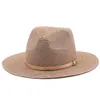 Chapeaux avares Brim Printemps Summer Beach Hat St Femmes Hommes Large Brim Chapeaux Femme Homme Jazz Panama Top Cap Femme Mâle Outdoor Casual Caps Sun Dhkxu