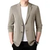 Men's Jackets Men Lightweight Suit Coat Summer Elegant Lapel Business For Formal Double Button Work Jacket