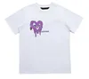 T-shirt masculin Palms Angels City Designer Limited Limited Inkt Graffiti Letter Imprimée des hommes et des femmes à manches courtes à manches courtes à manches courtes C33