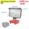 Work light LED outdoor engineering lighting suitable for Milwaukee lithium battery M18 dual USB fast charging