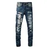 Jeans de diseñador para hombre Biker desgastado de motociclistas Slim Fit Denim para hombres de alta calidad Jean Mans Pants Pour Hommes Real Jeans #694
