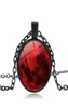 Nouveau sang rouge lune pendentif collier nébuleuse astrologie gothique galaxie espace extérieur hommes femmes verre Cabochon bijoux cadeaux Y03011141919