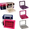 24 Grids Black Rose Red Velvet Jewelry Box Rings Earrings Necklaces Makeup Holder Case Organizer Women Jewelery Storage 2203092562