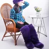 Hiver CHIGH HIGH BOOTS FLUFFY MEDIALES FURRY FAUX FOX FURT