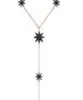 Anlände Sparking Star Charm Y Form Long Lariat Link Chain Halsband för sexiga kvinnor Guldfärg Fashion Wedding Jewelry Gifts 201217341681