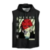 Tokyo Revengers Top Mikey Overdized T-shirt Anime Printed Tank Tops Men Women Casual Vest Chifuyu Hooded Sleeveless Shirts