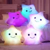 Luminous Pillow Star Cushion Colorful Glowing Doll Led Light Toys Gift For Girl Kids Christmas Plush Light Toys 231222